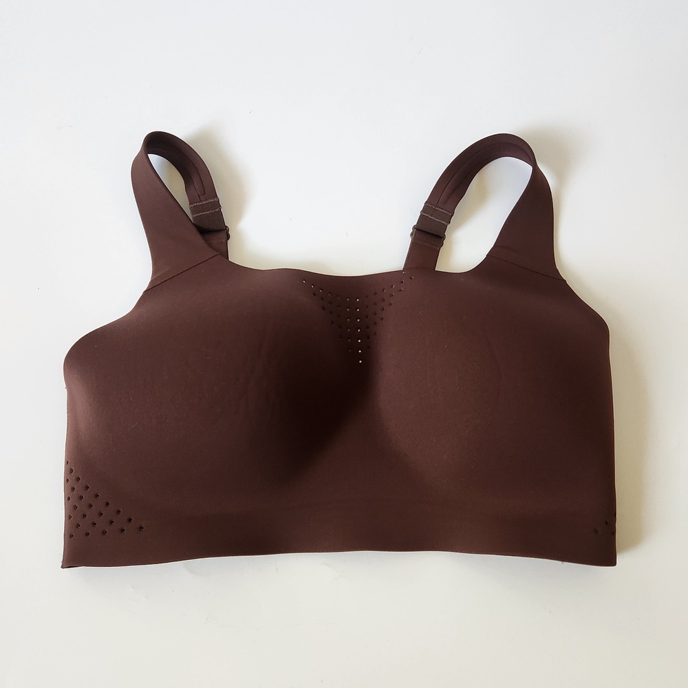 Victoria Secret VSX Featherweight Max Sports Bra 34DD Chocolate Brown Activewear